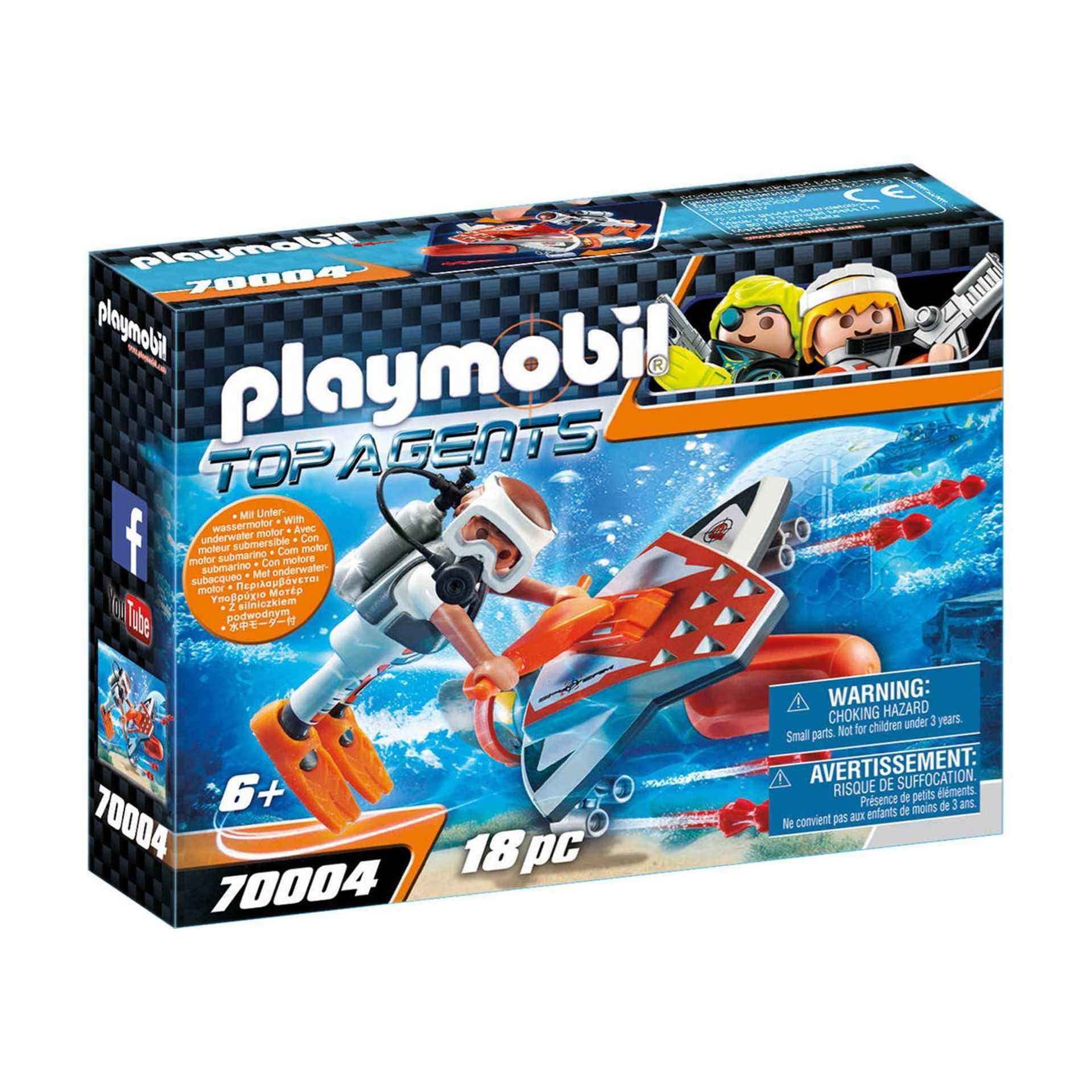 PlayMOBIL Top Agents SPY Team 70004 UnderWater Jet Rudder