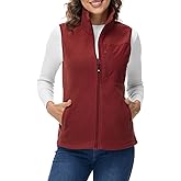 Rdruko Women's Fleece Vest Lightweight Warm Outerwear Sleeveless Jacket with 5 Pockets for Fall & Winter