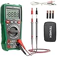 TESMEN TMM-569A Digital Multimeter, TRMS 4000 Counts Ohmmeter, Auto-Ranging Voltage Tester with NCV, Voltage & Current, Resistance, Continuity, Diode, Capacitance, Phase, Temperature, Live Wire -Green