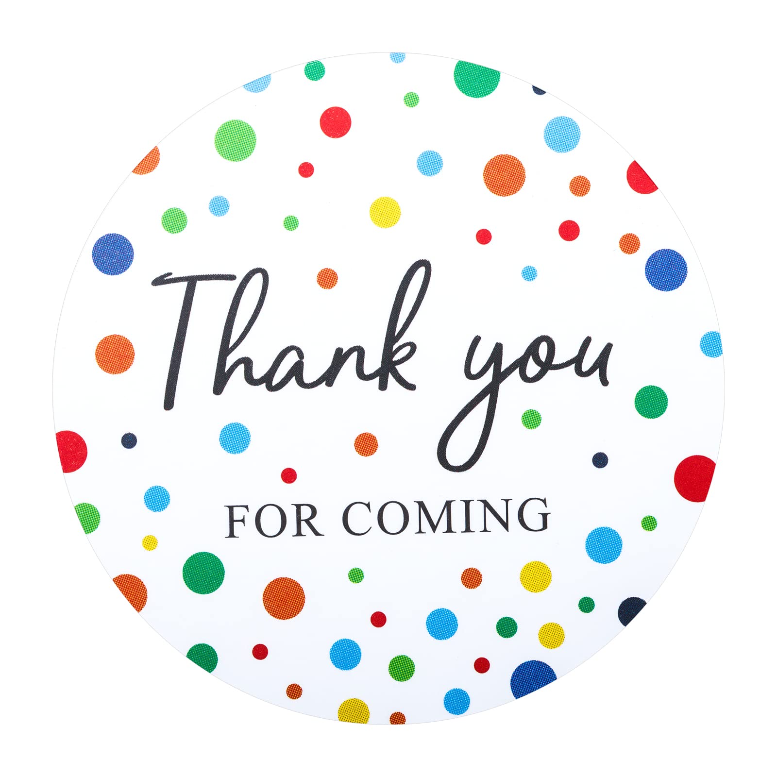 G2PLUS 5cm Thank You Stickers, 60PCS Waterproof Celebration Stickers, Little Dots Thank You Favors for Birthday & Baby Shower Party Bags — image 1