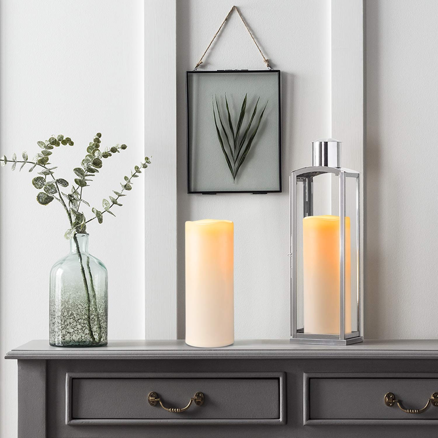 Long Lasting Homemory 10” x 4 Waterproof Outdoor Flameless Candles