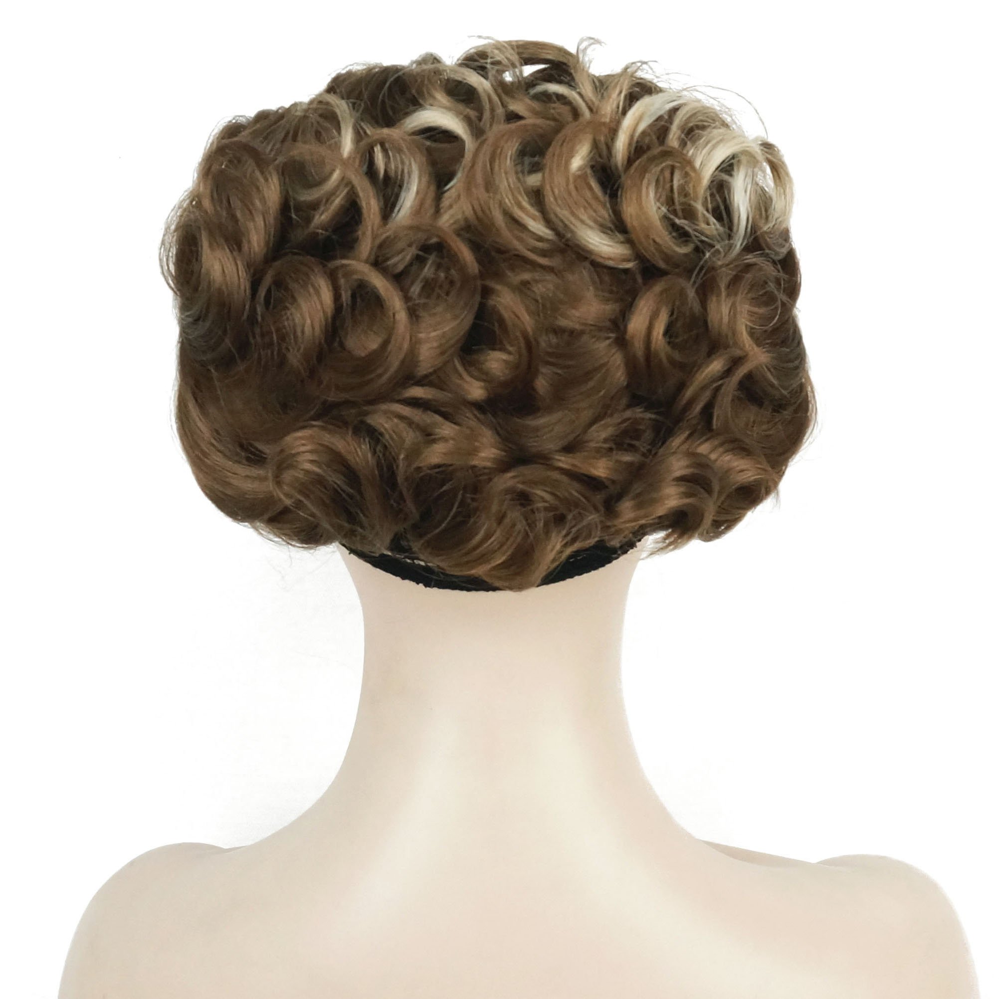 Lydell Short Messy Curly Dish Hair Bun Extension Stretch hair Combs Clip in Ponytail Extension (12TT26)