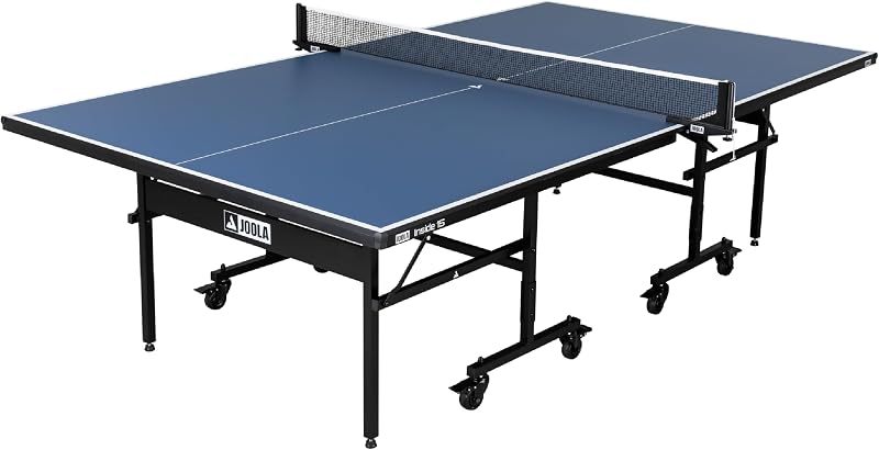 Mesa Interior de 15 Unidades, Interior – Mesa de Tenis de Mesa Profesional de MDF con Red de Ping Pong de Abrazadera rápida y Juego de Postes – Fácil Montaje en 10 Minutos – Mesa de Ping Pong