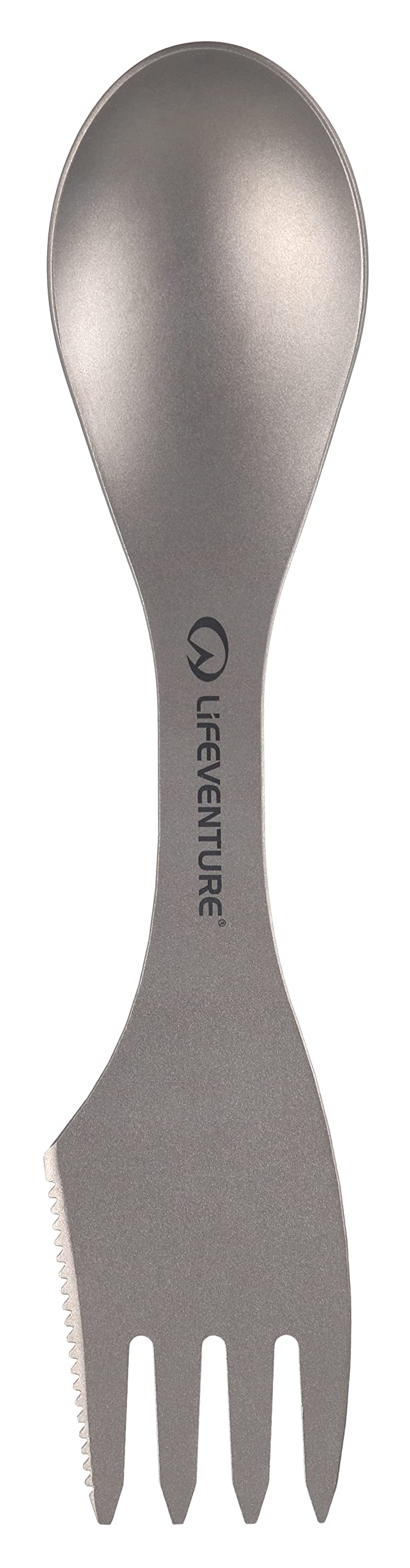 Lifeventure Superlight Titanium Spork with Serrated Cutting Edge | Ideal for Camping or Travel