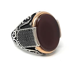KAR New 925K Sterling Silver Red Agate