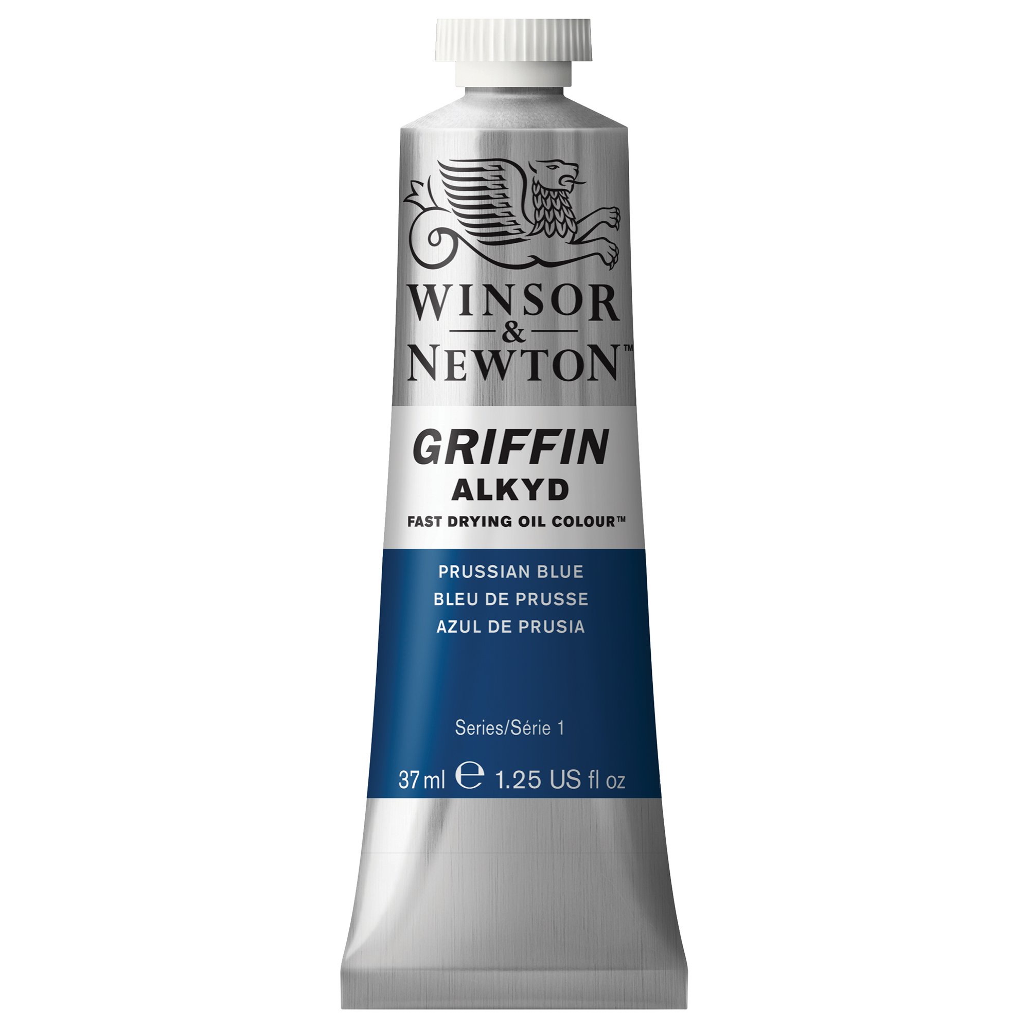 Winsor & Newton Griffin 37ml Alkyd Fast Drying Oil Colour Tube - Prussian Blue