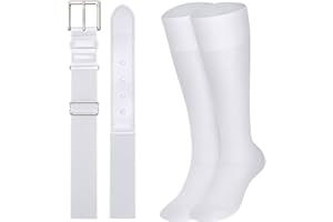 XZQTIVE Baseball Belt and Socks Combo Set Adjustable Softball Belt and Socks Elastic Waist Belt for Youth Adult