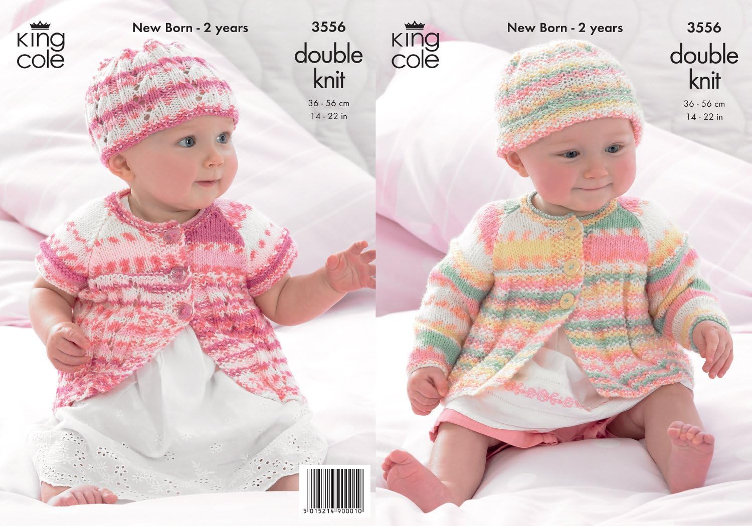 King Cole Baby Coats & Hats Comfort Prints DK Knitting Pattern 3556