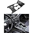 Flash2ning Carbon Fiber Pattern Center Console Gear Shift Panel Compatible for 10th Gen Honda Accord 2022 2018 2019 2020 2021 Interior Accessories Gas Version (NOT for Hybrid) Water Cup Holder Cover