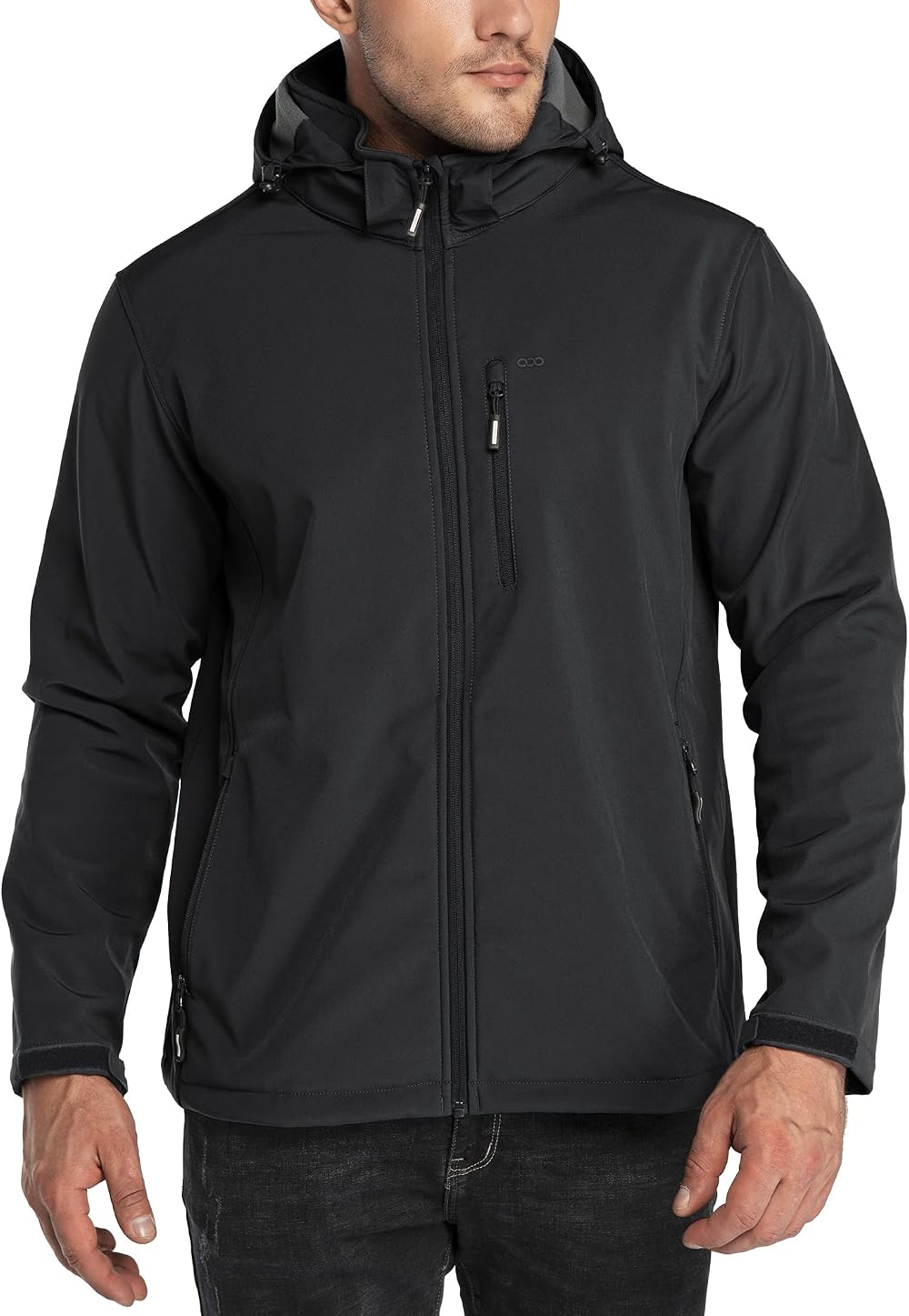 33,000ft Men’s Waterproof Softshell Jacket with Fleece Lining Black L