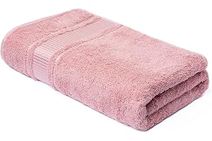 Melissa Linen, Bath Sheet, 100% Turkish Cotton Towel for Bathroom, Absorbent, Quick Dry, Durable and Soft Shower Towel, 35 in x 60 in Large, Spa and Hotel Quality, Dusty Pink