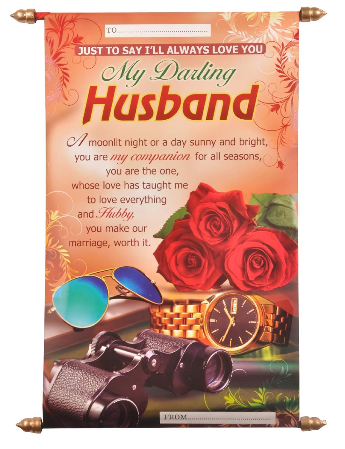 Saugat Traders Gift for Husband - Scroll Card for Husband ...
