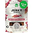 Open Farm, Dog Jerky Treats, Soft & Chewy Oven-Baked Jerky Strips Made with Ethically & Sustainably Sourced Ingredients, Protein Packed Dog Treats, Grain-Free Wild-Caugh Salmon Recipe, 5.6oz Pouch