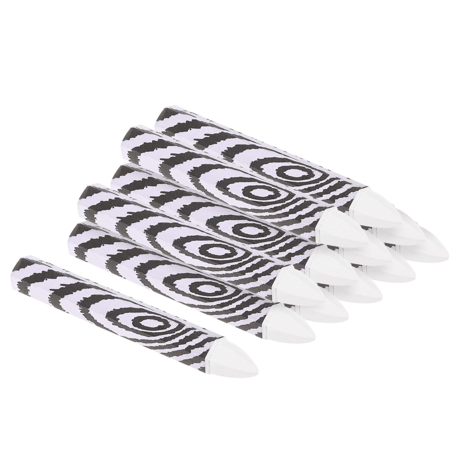 PATIKIL Lumber Marking Crayons, 12 Pack 4"x0.55" Hex Wax Tire Marker Drawing Crayons for Wood, Glass, Ceramics, Cartons, Cloth, Stone, White