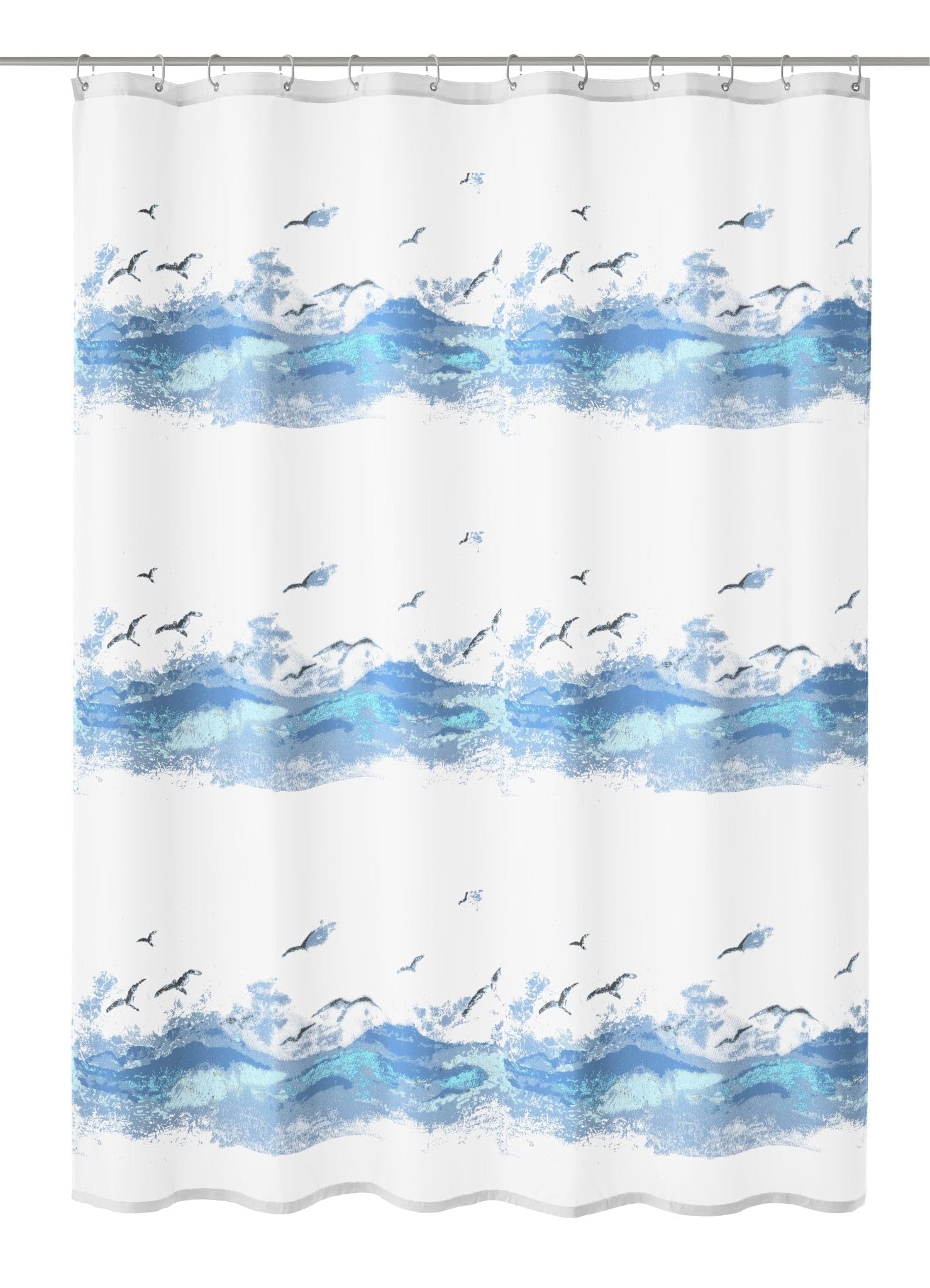 Kleine Wolke 120 x 200 cm 100 Percent Polyester Seaside Shower Curtain, Crocus Blue