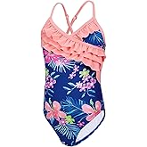 American Trends Girls' Swimwear Girls One Piece Swimsuits Ruffle Kids Bathing Suits for Girls