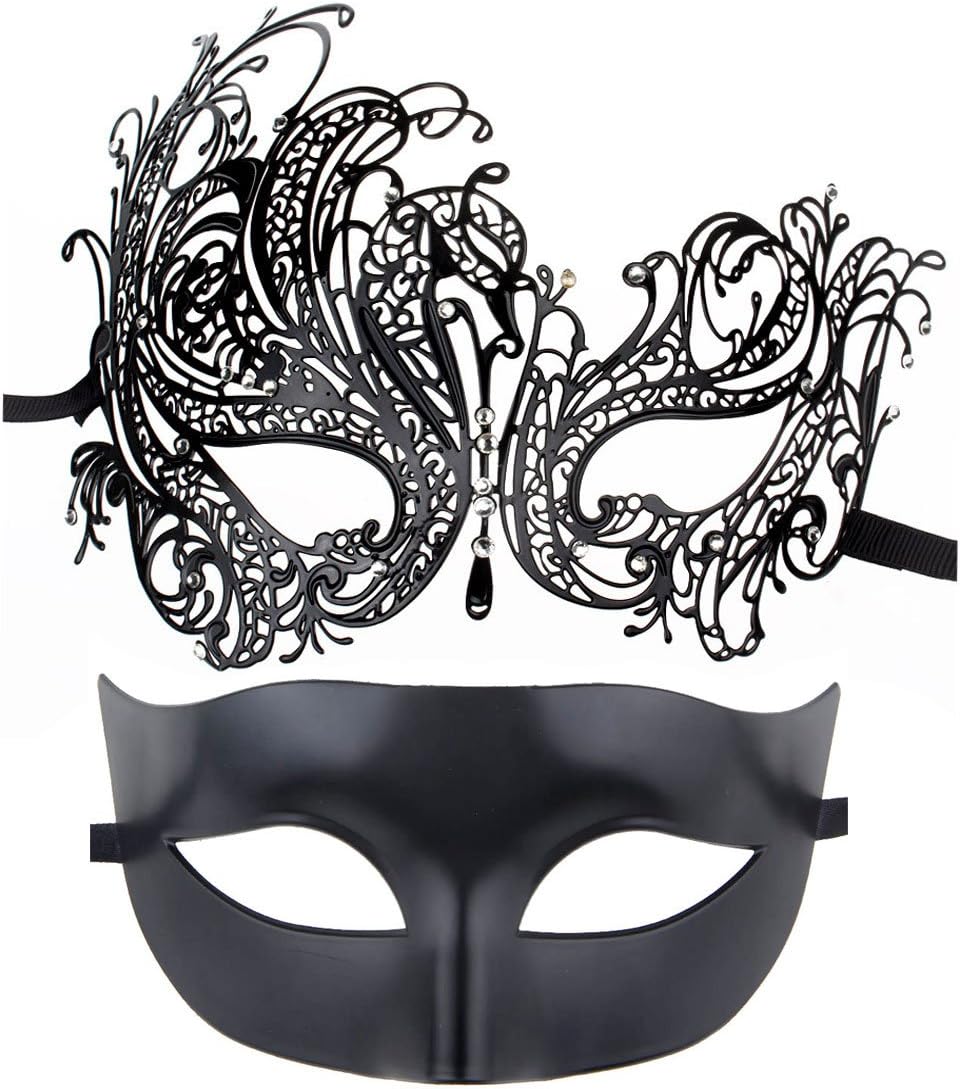 Couple Masquerade Mask Women Men Mardi Gras Halloween Ball Mask