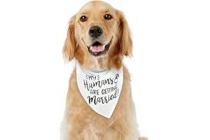 Dog Bandana, EYLEER My Humans are Getting Married Dog Bandanas Scarfs Bibs for Small Medium Large Dogs Boy Girl Engagement We