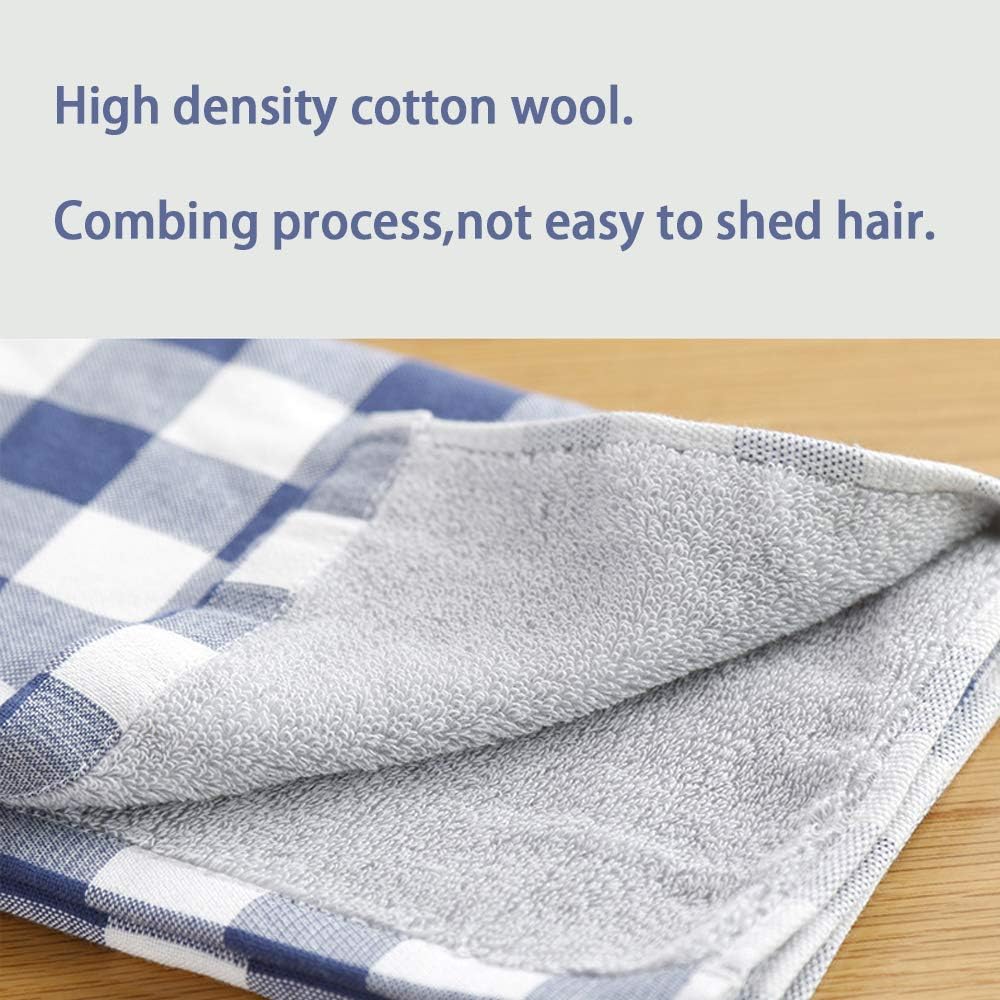 100% Cotton Checkered Hand Towels Set of 3 (14 x 30 Inch) Buffalo Plaid Double-Sided Design Soft Absorbent Durable Towels for Bath, Hand, Face, Gym and Spa (Large Plaid): Kitchen & Dining