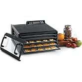 Excalibur 3548CDB Electric Food Dehydrator Features Adjustable Thermostat and Digital 48-Hour Timer Faster and Efficient Drying, 5-Tray, Black