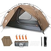 Night Cat Backpacking Tents 2 Persons Fast Setup Hiking Camp Tent with Foldable Pole Double Layers Two Doors Waterproof Lightweight Compact 7x4.4ft