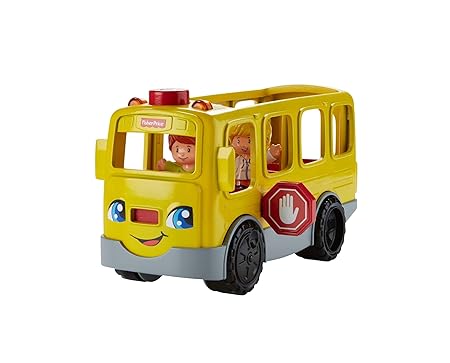 Fisher-Price FKW99 Little People Schulbus interaktives Fahrzeug mit Liedern und Geräuschen inkl. 2 Spielfiguren, ab 12 Monate