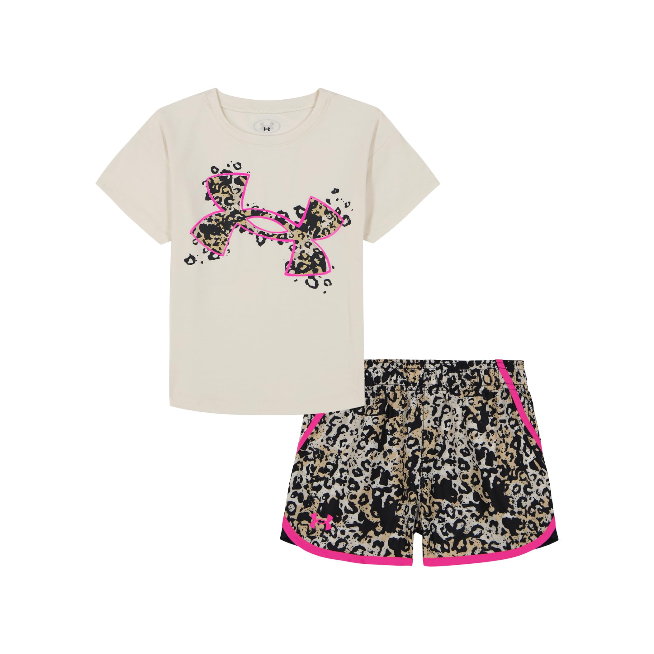 Under Armour UA PRINTED WOVEN SHORT SET, STONE, 2T