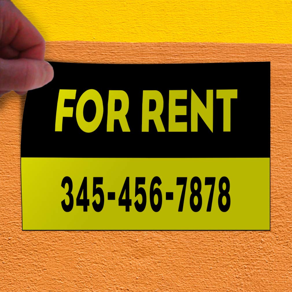 Custom Door Decals Vinyl Stickers Multiple Sizes for Rent Phone Number