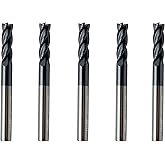 Carbide Square End Mill - 4 Flute - 1/4" 4T (5 Piece, 1/4") - for Milling Alloy Steels, Hardened Steel, Metal & More – Mill B