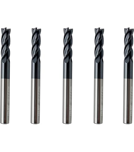 Fresa A Candela Elicoidale HSSAL Da 5mm A 4 Taglienti Con Gambo Da 6mm - Uxcell