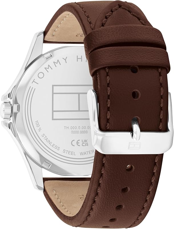 Montre à Mouvement à Quartz Trois Aiguilles pour Homme - Disponible avec Bracelet en Acier Inoxydable ou en Cuir — photo 3 sur 6