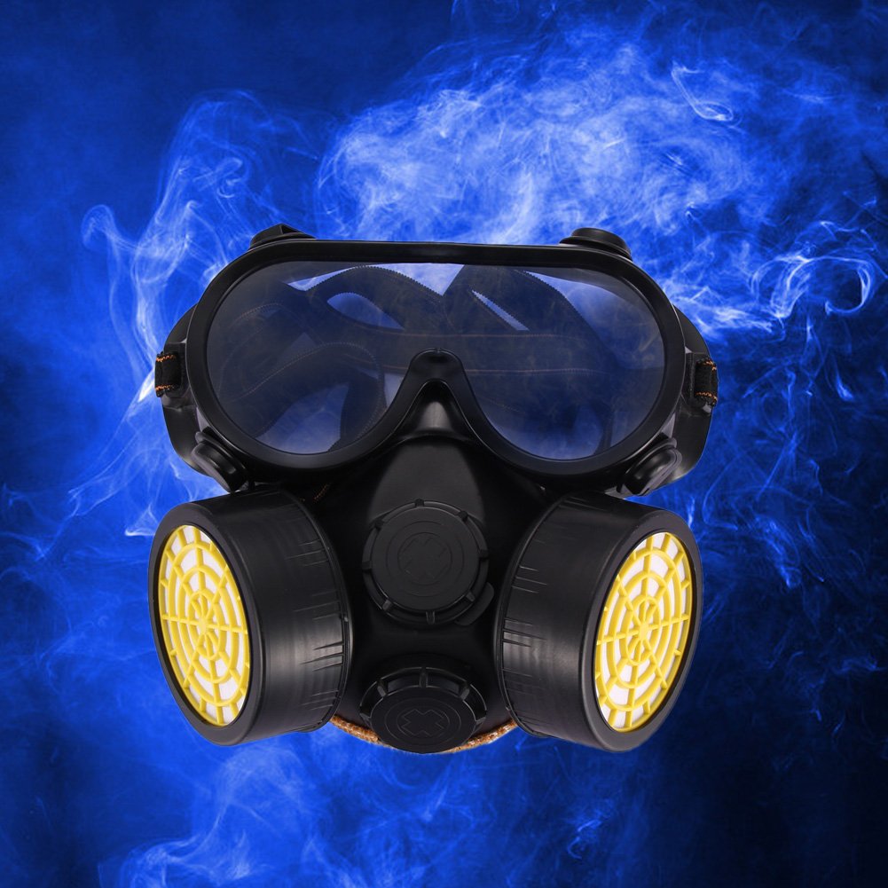 Anti-Dust Spray Paint Industrial Chemical Gas Respirator Mask Glasses Goggles Set