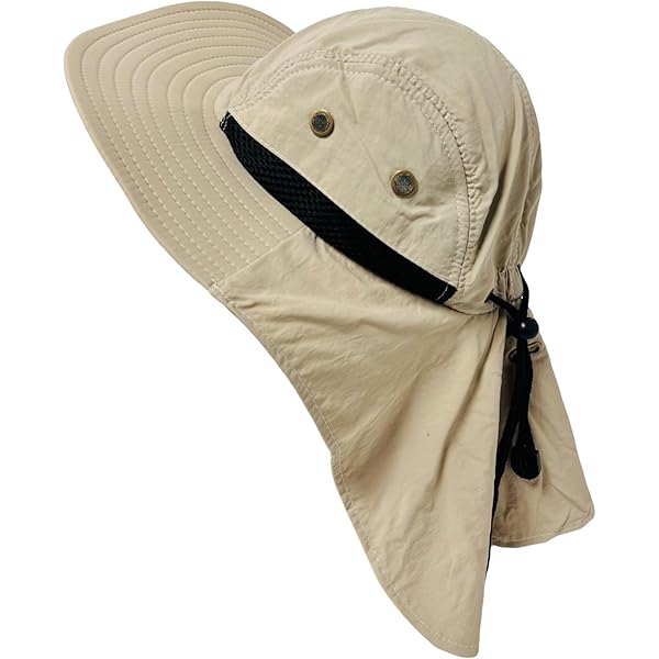 4 Panel Large Bill Flap Hat W15S48B (One Size Fits Most