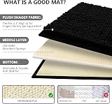 wyewye Bath Mat 40x60cm Chenille Non-Slip Absorbent Quick Dry Black view 2