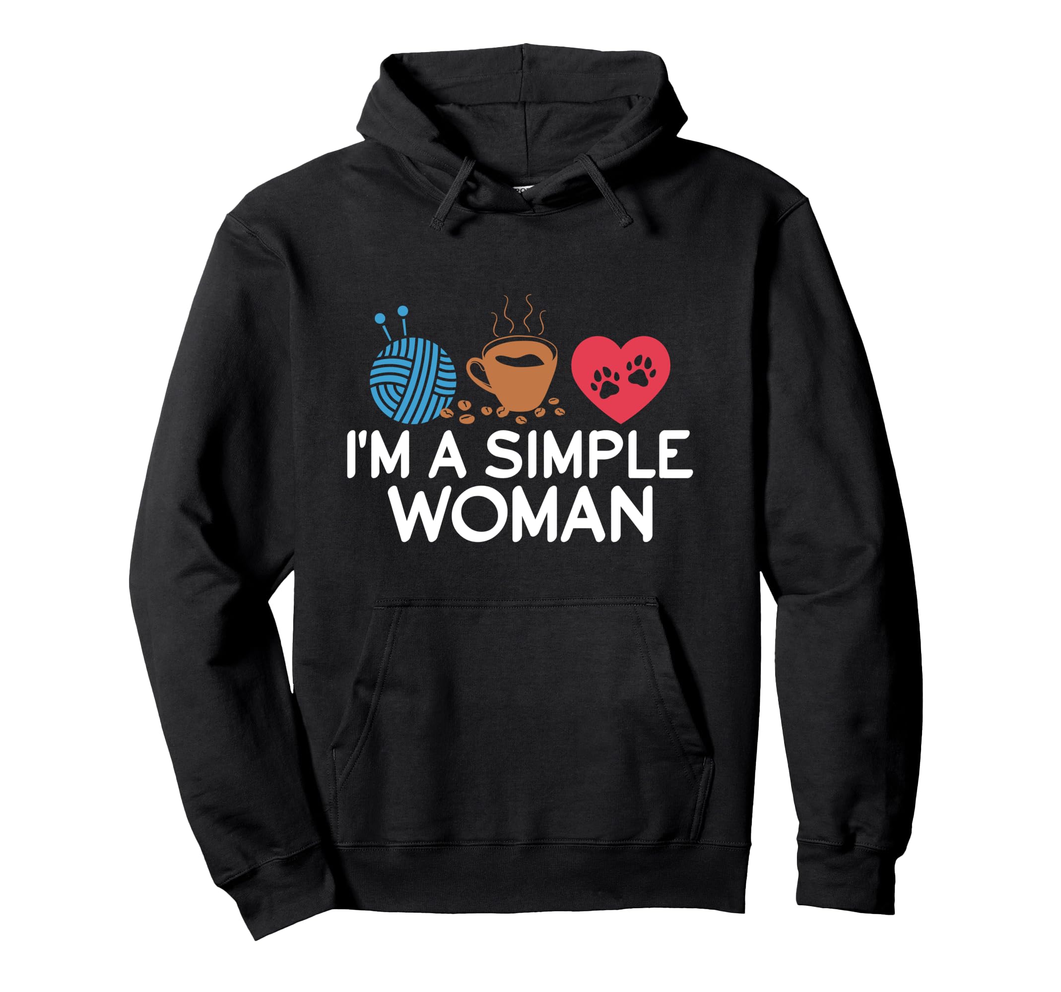 I'M A Type Of Woman Who Loves Knitting Yarn Coffee Dog Pullover Hoodie