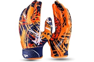 PLAYEUR Premium Football Gloves for Kids Youth & Adults-Premium Sticky Receiver with Adaptive Fit Technology-Ultra-Grip Performance