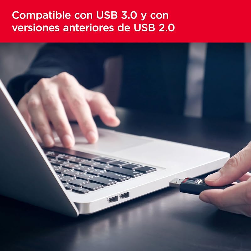Unidade flash usb sandisk ultra 32 gb usb 3.0 até 130 mb/s de leitura - pacote duplo, vermelho/azul — foto 5 de 7