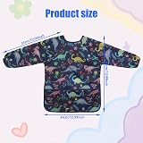 Zuimei 3 Pack Kids Art Smock Waterproof Painting Apron 23 x 19 in Toddler view 2