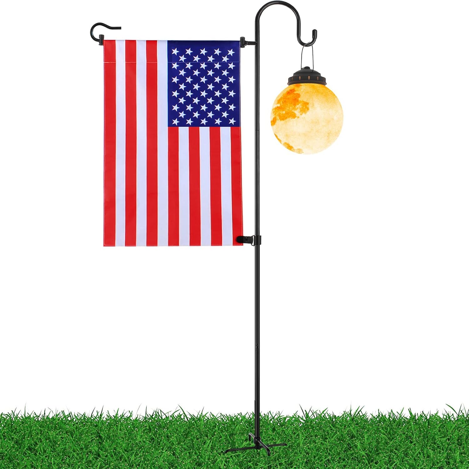 Flagpole Hardware - SPIPHY Garden Flag Holder Stand with Shepherd Hook, 48