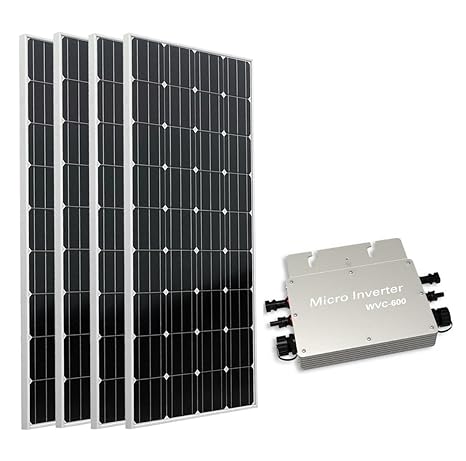Eco Worthy 600w On Grid Tie Solar Panel System Kits 4pcs