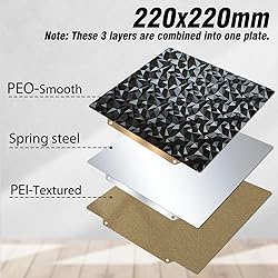 Wefuit 3D Printer Smooth PEO+Textured PEI Spring