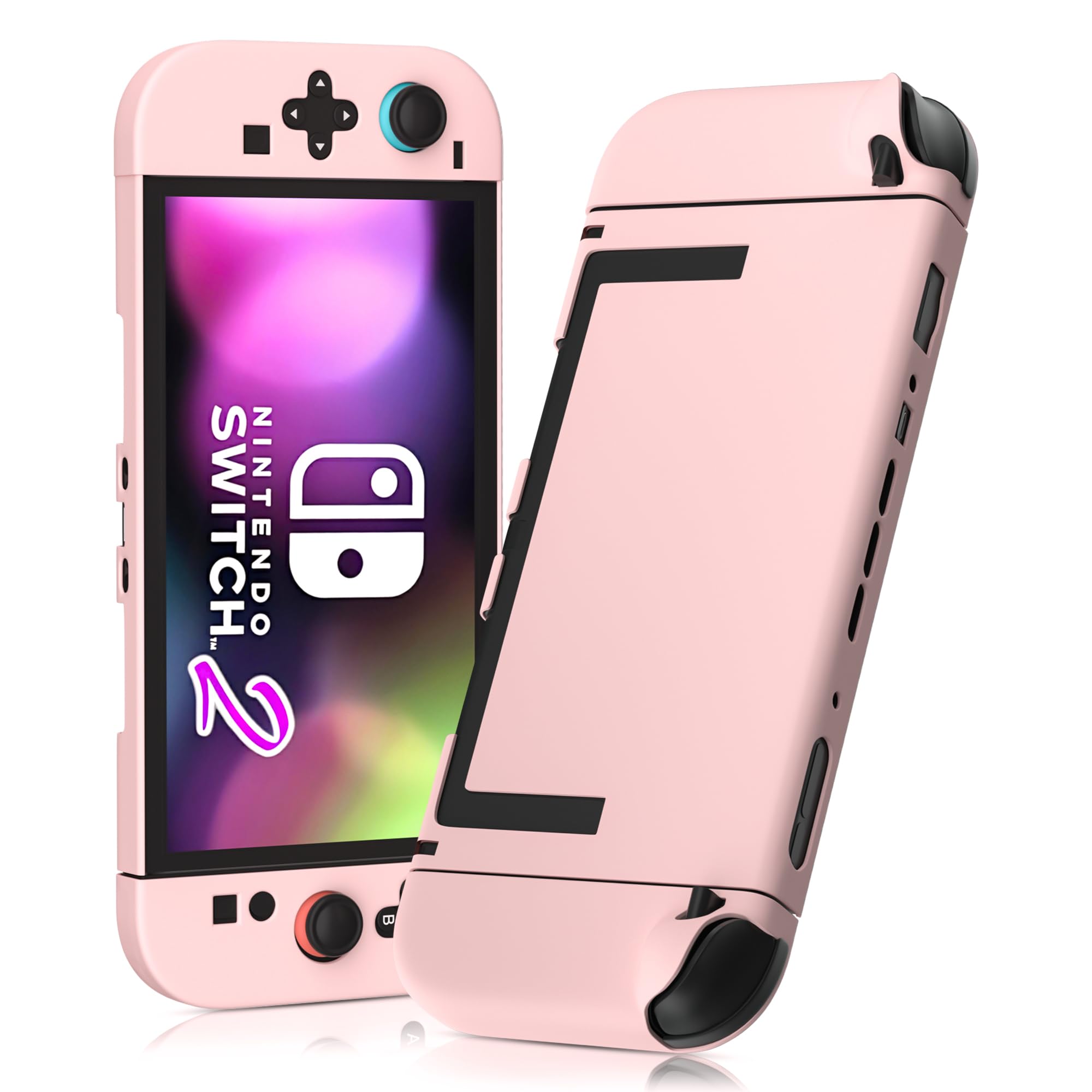 Photo 1 of RHOTALL Pink Dockable Case for Nintendo Switch 2 2025, Protective PC Shell Case, Slim Design Cute Controller Cover with Detachable joycon Compatible with New Nintendo Switch 2 7.9 Inch, for Girls