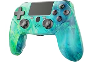 citnh Controller Wireless for PS4,compatible with ps4/slim/pro and windows pc 6-Axis Gyro/Multi Touch Pad/3.5mm Audio Jack/800mAh Battery and Speaker (green)