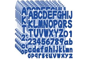 WANGHENG Letter Sticker 1.5 Inch,16 Sheets Vinyl Self Adhesive Waterproof Scrapbook Letter Sticker,for Notebook,Scrapbooking Crafts,DIY Crafts Art Making（Dark Blue）