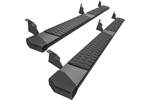 AUTOBULL 6 Inches Running Boards Side Steps Compatible with 2005-2023 Toyota Tacoma Double Cab & Crew Cab (4 Full-Size Doors), Black Textured Aluminum Nerf Bars