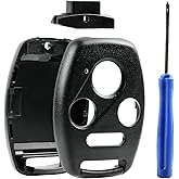 Cutting NOT Required - Key Fob Keyless Entry Remote Shell Case & Pad fits Honda 2003-2012 Accord / 2006-2013 Civic EX / 2009-