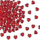 UR URLIFEHALL 100 Pcs Imitation Jade Glass Beads Heart Shape Crystal Spacer Beads for DIY Crafts Jewelry Making