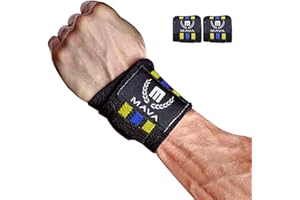 Mava Sports Double-Stitched Support Weightlifting Wrist Wraps for Painless Workouts, Heavy Lifting and Kettlebell, Unisex