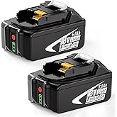 M2CSMK 2 Pack 6000mAh Replacement for Makita 18V Battery, Replace Makita Battery 18V BL1860 BL1850 1840B 1830B 1820B, Compatible with makita 18V Cordless Power Tools