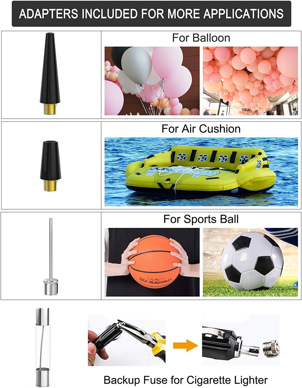 LYSNSH 12V DC Portable Air Compressor - 150 PSI Digital Tire Inflator Tire Pump with Pressure Gauge: Automotive